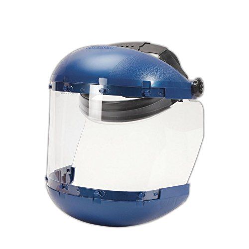 Sellstrom 38110 Complete Face Shield with Drop-Down Ratchet Headgear, 8x15.5, Clear, 6x19