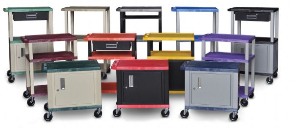 Utility Carts - Adjustable Height   Cabinets 