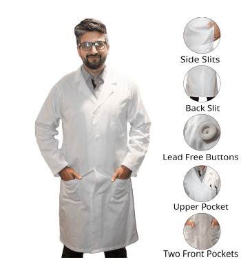 DRUniforms™ Unisex Lab Coats - 100% Cotton