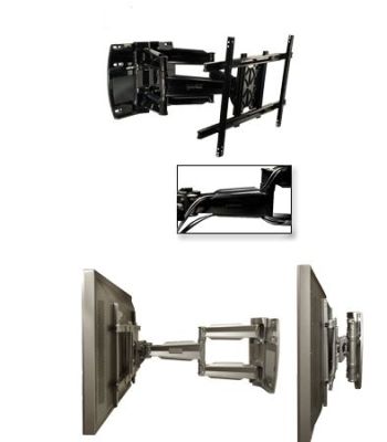Articulating Wall Arm Mount For 37  - 63  Screens  - Black