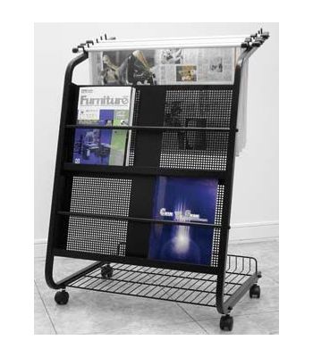 Mobile Magazine   Newspaper Stand  - Silver