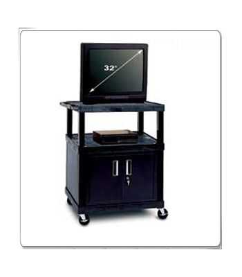 Video Carts With  Security Cabinets 
