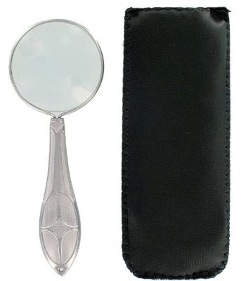 5x Handheld Metal Magnifier (Silver)