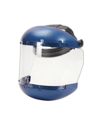 Sellstrom 38110 Complete Face Shield with Drop-Down Ratchet Headgear, 8x15.5, Clear, 6x19