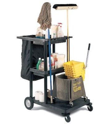 Janitorial Cart - 3 Shelves