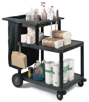 Janitorial Cart - 3 Shelves - 42